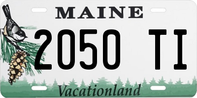 ME license plate 2050TI