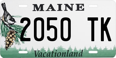 ME license plate 2050TK
