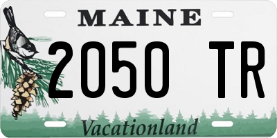ME license plate 2050TR