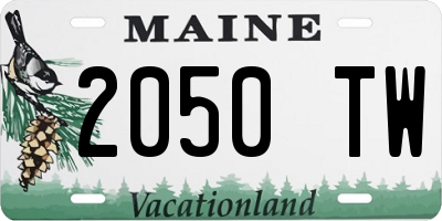 ME license plate 2050TW