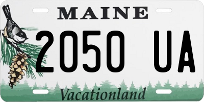 ME license plate 2050UA