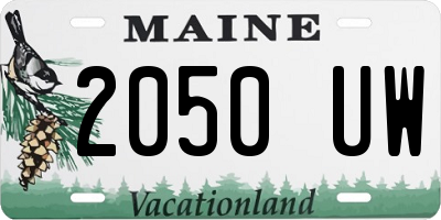 ME license plate 2050UW