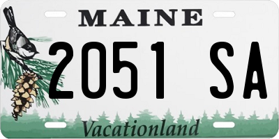 ME license plate 2051SA