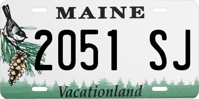 ME license plate 2051SJ