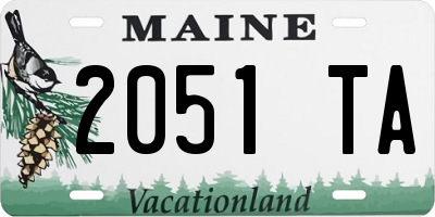 ME license plate 2051TA