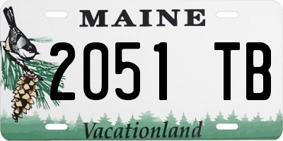 ME license plate 2051TB