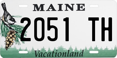 ME license plate 2051TH