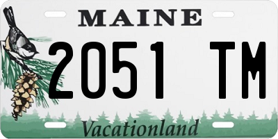 ME license plate 2051TM
