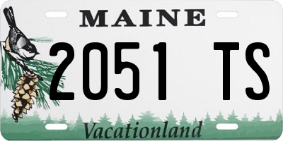 ME license plate 2051TS