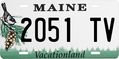 ME license plate 2051TV