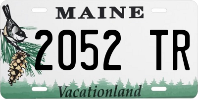 ME license plate 2052TR