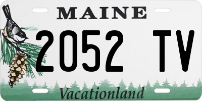 ME license plate 2052TV