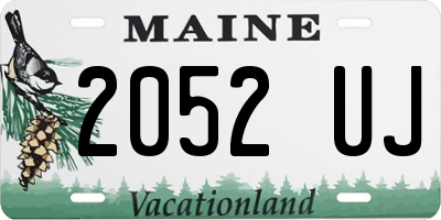 ME license plate 2052UJ