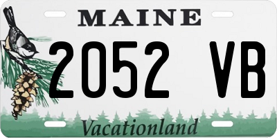 ME license plate 2052VB