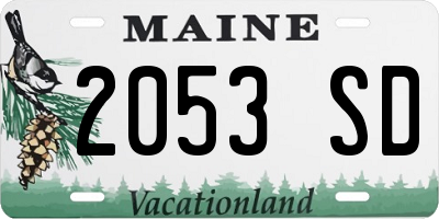 ME license plate 2053SD
