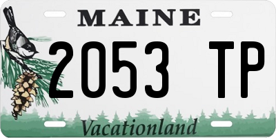 ME license plate 2053TP