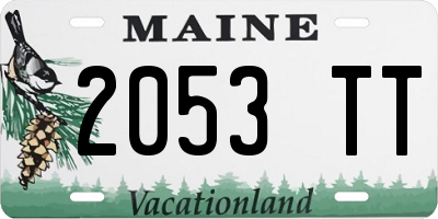 ME license plate 2053TT