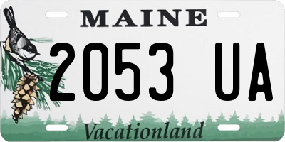 ME license plate 2053UA