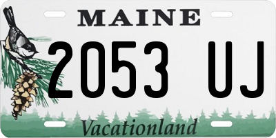 ME license plate 2053UJ