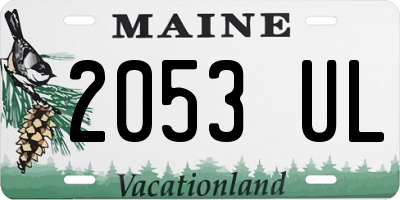 ME license plate 2053UL