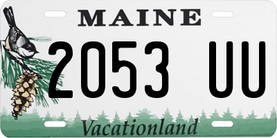 ME license plate 2053UU