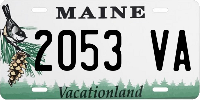 ME license plate 2053VA
