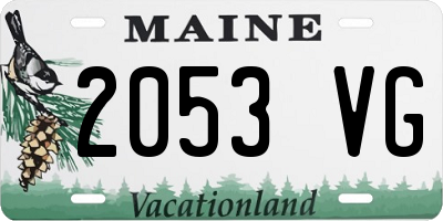 ME license plate 2053VG