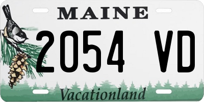ME license plate 2054VD