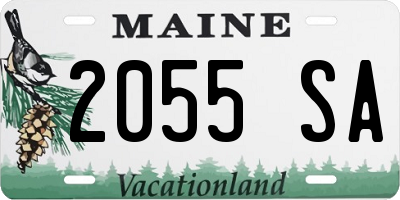 ME license plate 2055SA