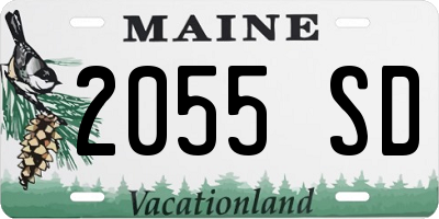 ME license plate 2055SD