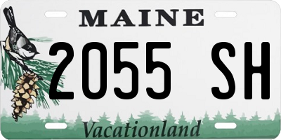 ME license plate 2055SH