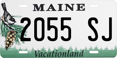 ME license plate 2055SJ