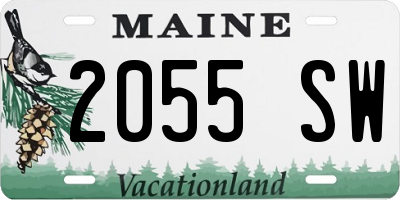 ME license plate 2055SW