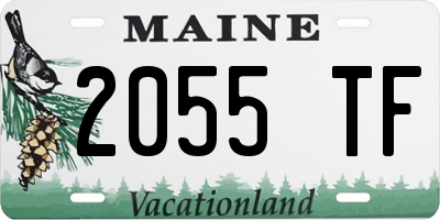 ME license plate 2055TF