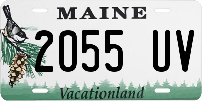 ME license plate 2055UV