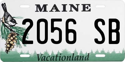 ME license plate 2056SB