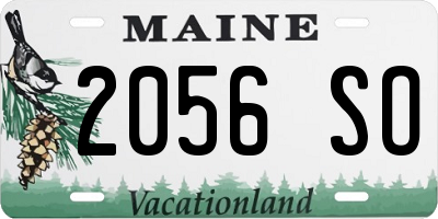 ME license plate 2056SO