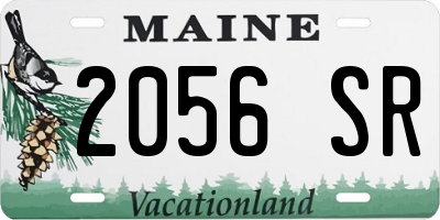 ME license plate 2056SR
