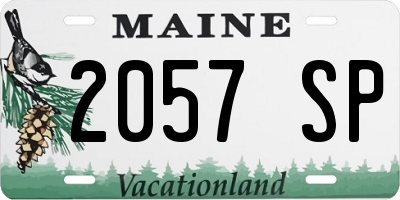 ME license plate 2057SP