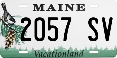 ME license plate 2057SV