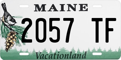 ME license plate 2057TF