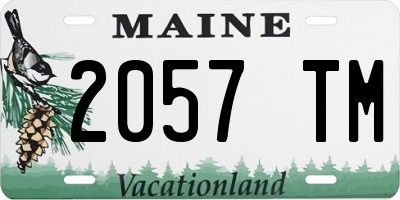 ME license plate 2057TM