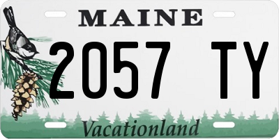 ME license plate 2057TY