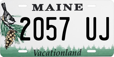 ME license plate 2057UJ