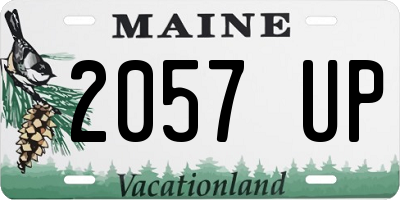 ME license plate 2057UP