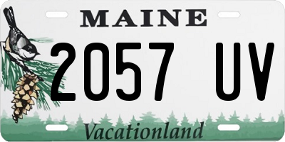 ME license plate 2057UV