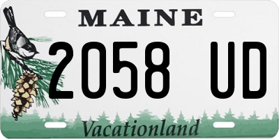 ME license plate 2058UD