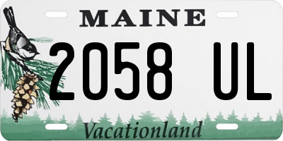 ME license plate 2058UL