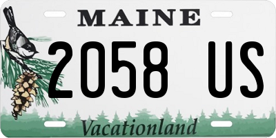 ME license plate 2058US