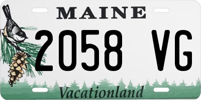 ME license plate 2058VG